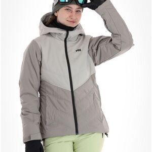 NWT Helly Hansen Women’s Alpine Insulated Ski Coat. Terrazzo Grey. Size Medium